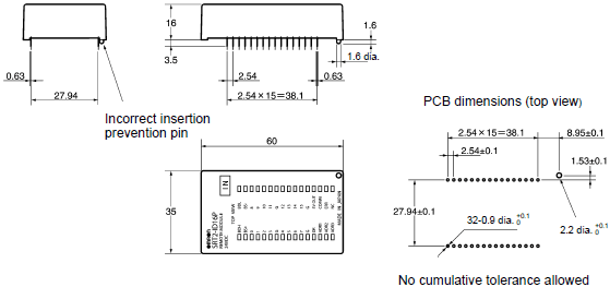 SRT2-ID16P / OD16P Dimensions 1 