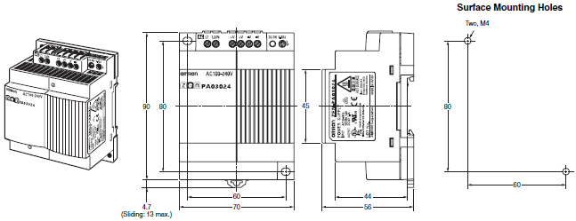ZEN-PA03024 Dimensions 1 