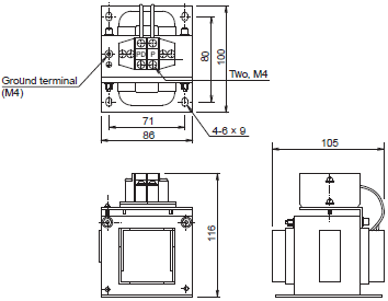 R88M-G, R88D-GT Dimensions 65 