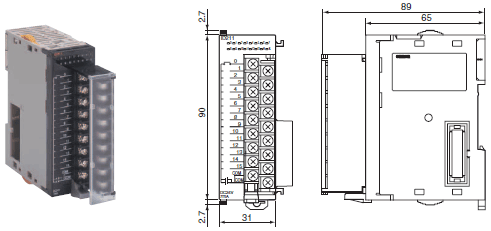 CJ1W-ID / IA Dimensions 2 