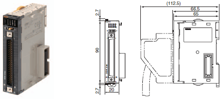 CJ1W-ID / IA Dimensions 4 