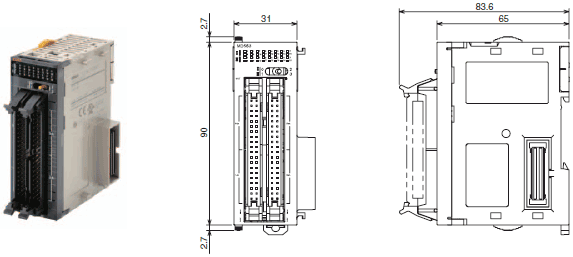 CJ1W-ID / IA Dimensions 8 
