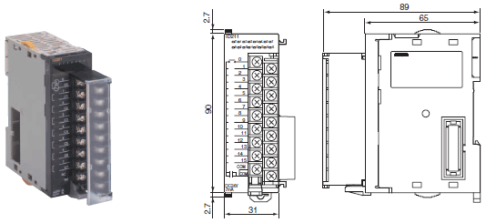 CJ1W-OC / OA / OD Dimensions 2 