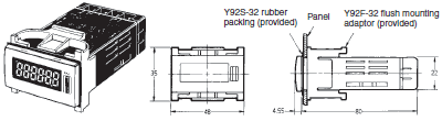 H7GP Dimensions 4 With Flush Mounting Bracket_Dim