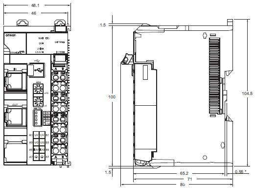 NX-ECC Dimensions 2 