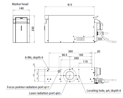 MX-Z2000H Series Dimensions 1 