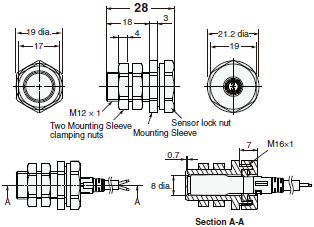 E2E / E2EQ NEXT Series Dimensions 14 