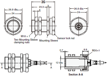 E2E / E2EQ NEXT Series Dimensions 15 