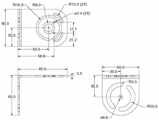 V430-F Series Dimensions 2 