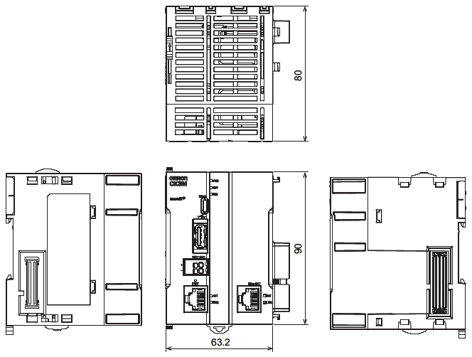 CK3M-CPU1[]1 Dimensions 1 