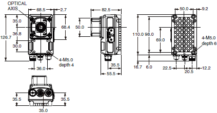 FHV7 Series Dimensions 3 