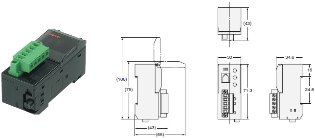E3X-DRT21 / SRT21 / CIF11 Dimensions 4 E3X-DRT21_Dim