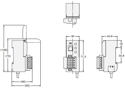 E3X-DRT21 / SRT21 / CIF11 Dimensions 8 E3X-CIF11_Dim