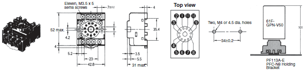 61F-WLA / -GPN-V50 Dimensions 5 