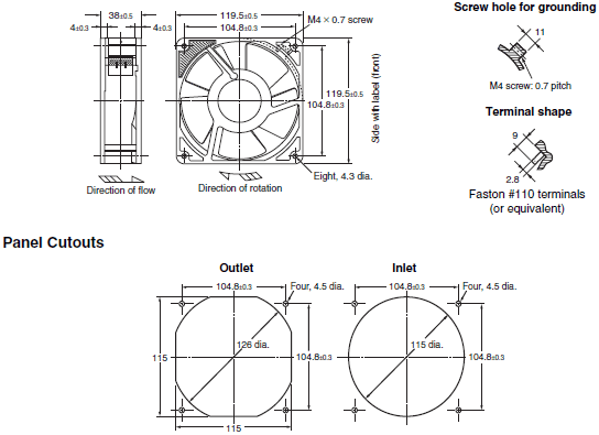 R87F / R87T Dimensions 5 