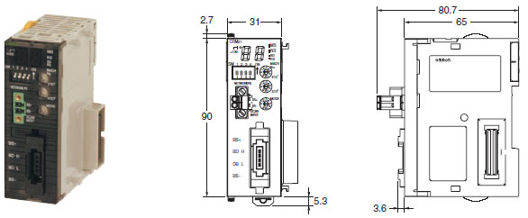 CJ1W-CRM21 Dimensions 1 