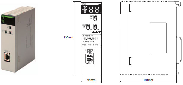 CS1W-EIP21 Dimensions 1 